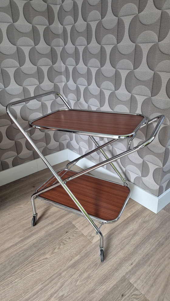 Image 1 of Vintage mid-century serving trolley