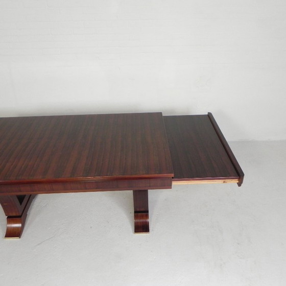 Image 1 of Art-Deco-Esstisch, Palisanderfurnier, ausziehbar auf 248 cm, 1930er Jahre