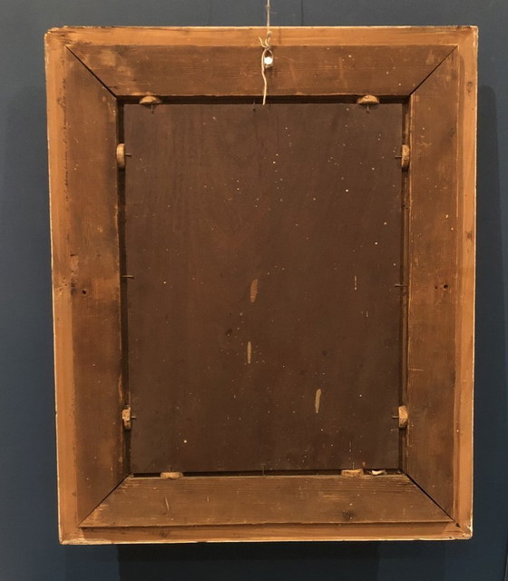 Image 1 of Portrait ancien XIXe siècle – Huile sur panneau – École européenne