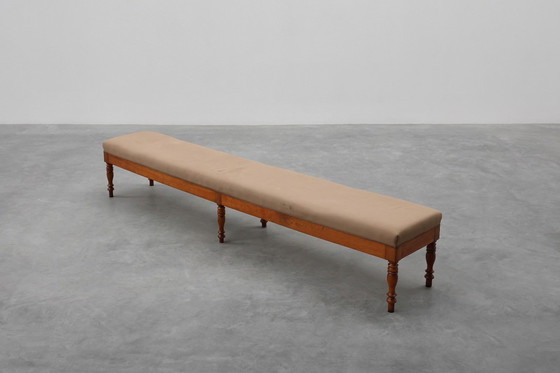 Image 1 of Elegante panca del XIX secolo con sei gambe tornite, circa 1840