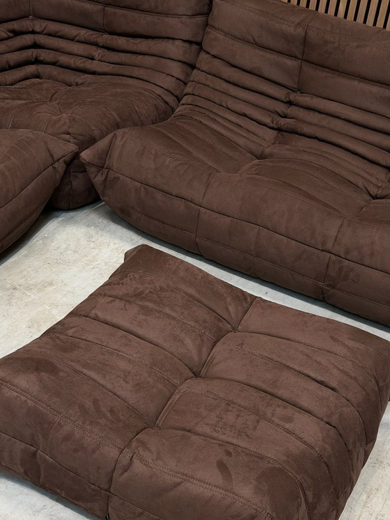 Image 1 of Ligne Roset Togo Set Brown Alcantara