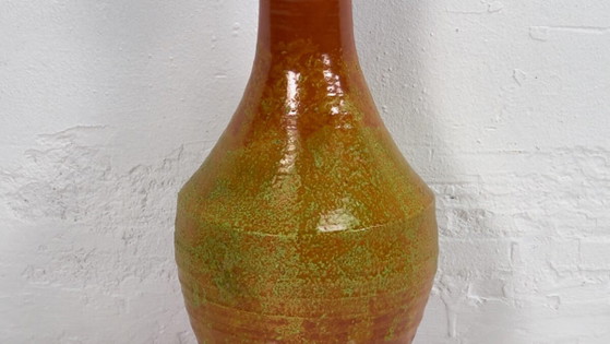 Vaso decorativo arancione vintage (c.1950) – Vasi, Ceramic (photo 3 of 9)