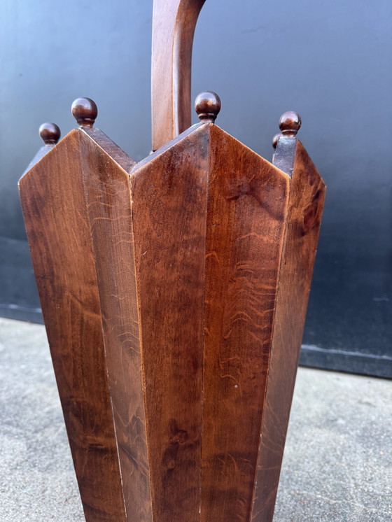Image 1 of 1950s wooden umbrella stand