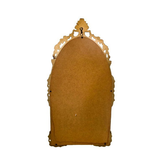 Image 1 of Vintage brass wall console with mirror