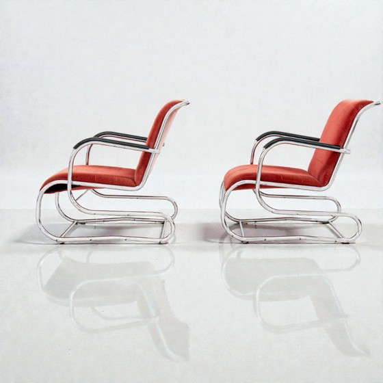 Image 1 of Coppia di poltrone n. 55 di Paul Schuitema, originali olandesi