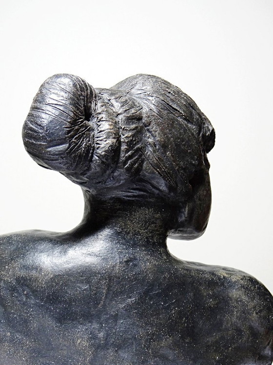 Image 1 of Buste de femme céramique XXe artisanat d'art à identifier