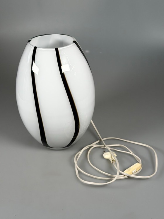 Vintage 1970s/80s glass table lamp by Volux, Italy – Plastic (photo 12 of 15)