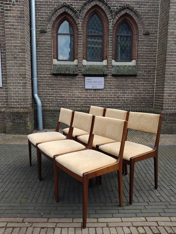 Image 1 of Set vintage eetkamerstoelen zes stuks