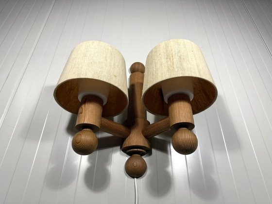 Image 1 of Uno Kristiansson wall lamp Pinus for Luxus Sweden 1970s