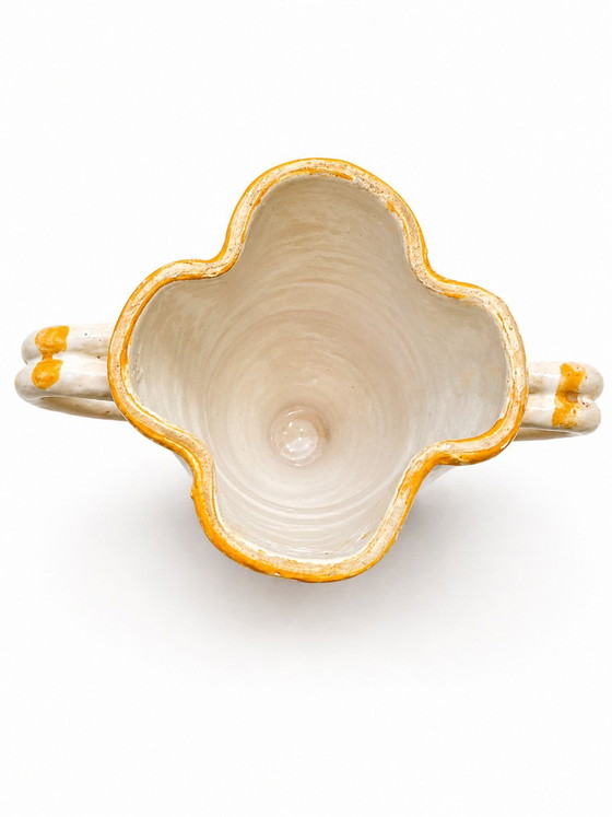 Image 1 of Antique 19th-Century Italian Majolica Jug – Rustic Folk Art