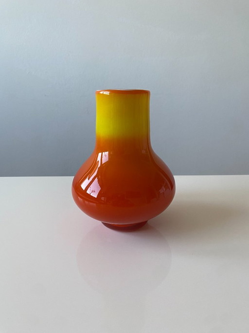 Vintage Joegoslavische vaas van kunstglas, toegeschreven aan Dragan Drobnjak, jaren 70. – vazen (photo 2 of 9)