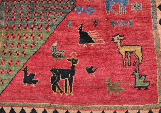 Image 1 of Original Persian carpet Gabbeh Ghashghai oriental carpet 150 cm x 102 cm old natural