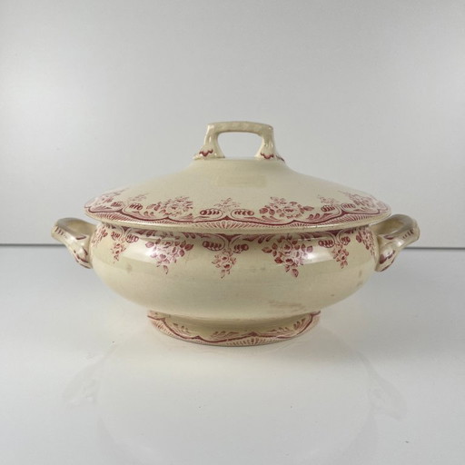 Soupière terre de fer Choisy le roi, faience d'art, H.Boulenger & cie., bordeaux , XIXeme s.