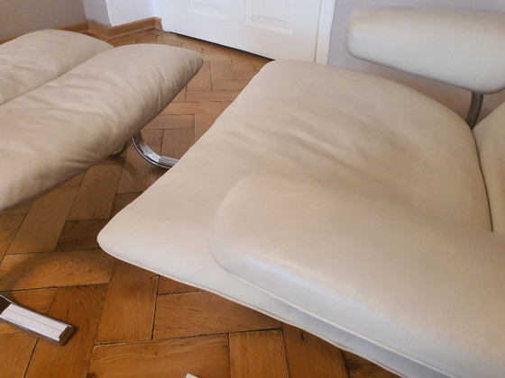 Image 1 of Sillón De Sede DS-2030 + Reposapiés / Otomana Arena / Cromo