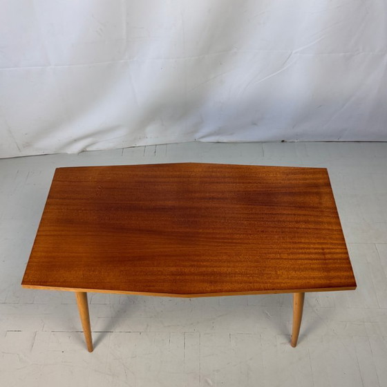 Image 1 of Tsjecho-Slowaakse salontafel met stalen krantenhouder, 1960