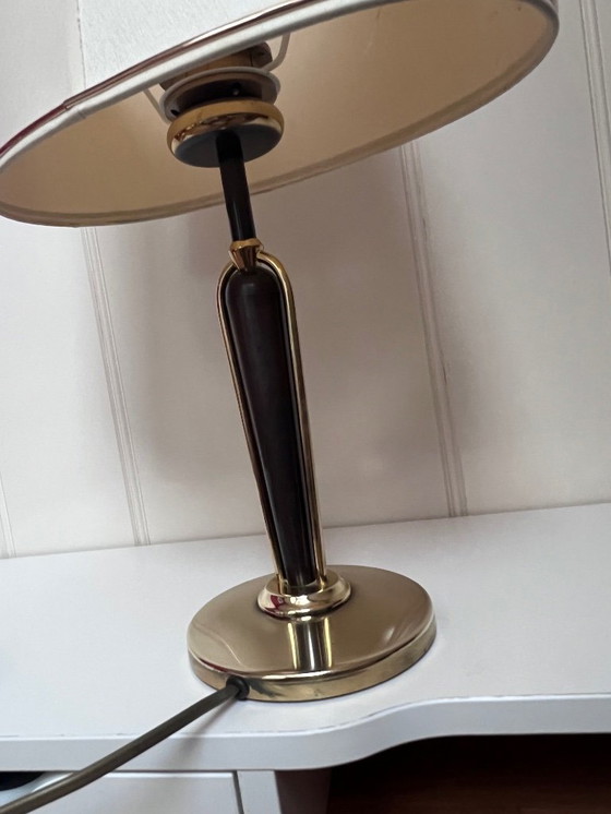 Image 1 of Lampe de table Hollywood Regency en laiton