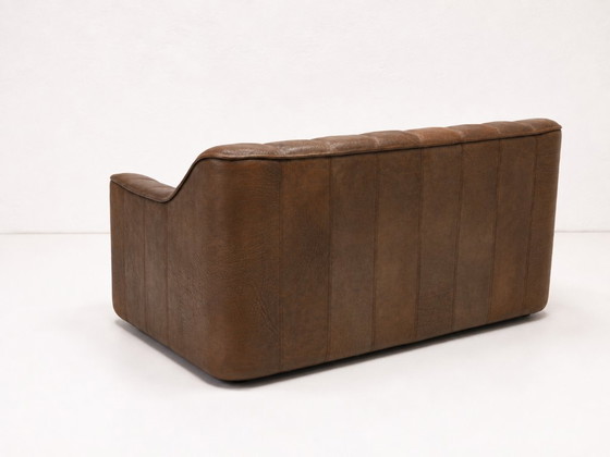 Canapé deux places DS 44 en cuir marron Buffalo de De Sede – Canapés 2 places, Leather (photo 5 of 15)