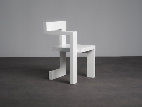 Asymmetrische modernistische houten stoel, Nederland, jaren 70 – Fauteuils, Wood (photo 6 of 8)