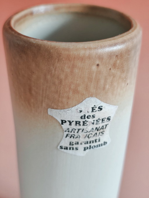 Soliflore vintage de gres de los Pirineos – juego de 2 – 22 cm – Artisanat Français – decoratieve objecten (photo 2 of 8)