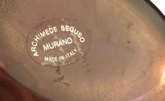 Image 1 of Jarrón de cristal de Murano rosa malva con aventurina, firmado por Archimede Seguso hacia 1960