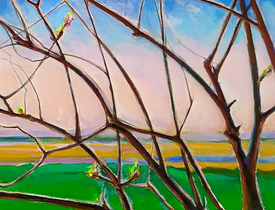 Original Oil Painting Landscape Nature Spring – Paintings & Drawings, Canvas (photo 5 of 5)