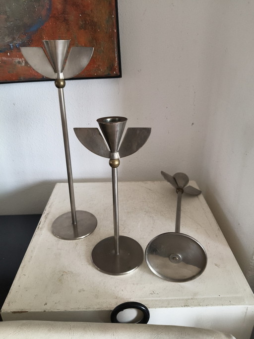 Candelabros posmodernos de diseño vintage estilo Memphis