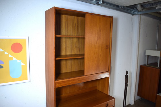 Image 1 of Commode haute Erik Brouer en teck danois des années 1960, style vintage milieu du siècle