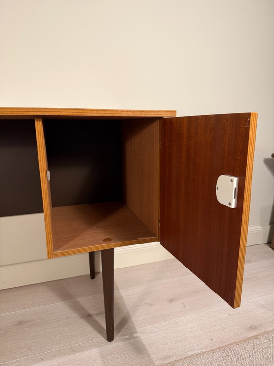 Vintage Teak Desk – 1960s Mid-Century Design – Wood (photo 7 of 8)