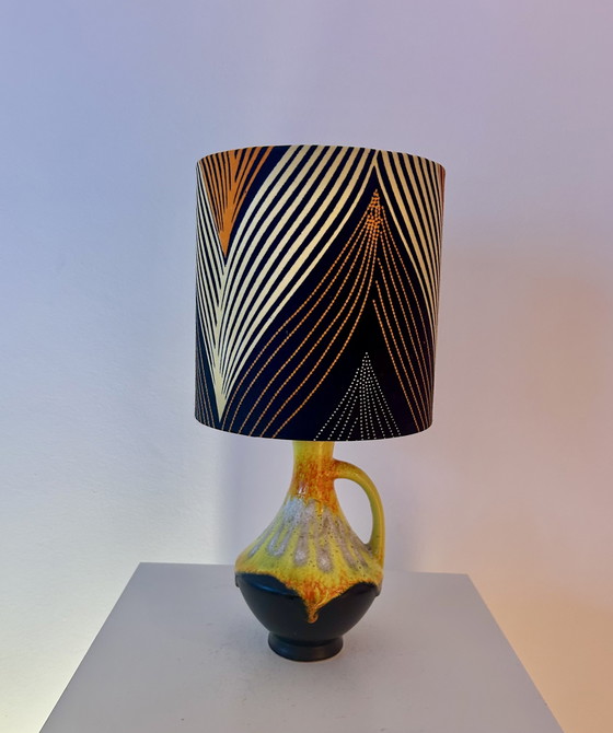 Image 1 of Striking vintage table lamp - upcycled from Bay ceramics