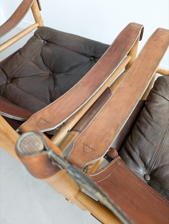 Image 1 of 2x Arne Norell 'Sirocco' Safari Stoelen