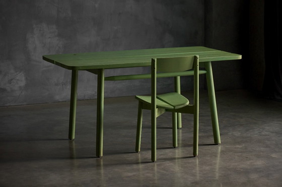 Image 1 of Tables "grain de café" vertes par Pierre Gautier Delaye, France, 1965
