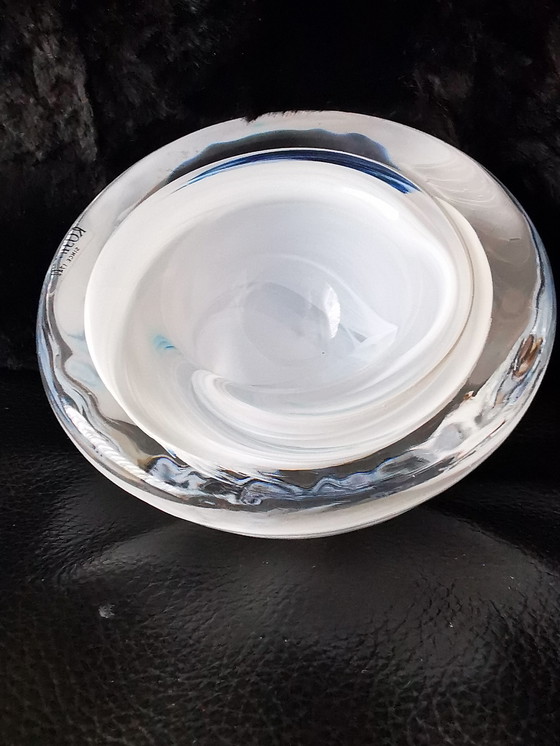 Image 1 of Kosta Boda Atoll crystal glass tea light holder