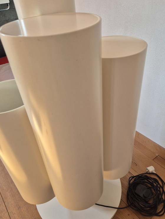 Image 1 of  Gran lámpara de pie con jardinera / mesa auxiliar Close Encounter Christmas Merchant Años 80