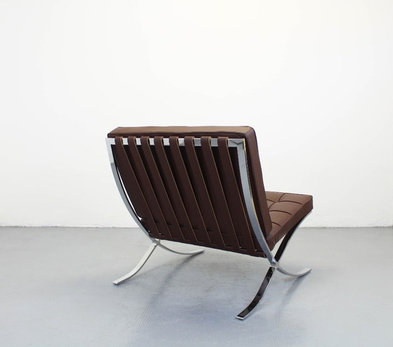 Image 1 of Barcelona Knoll Brown Tobacco Leather Mies Van Der Rohe Knoll Seats
