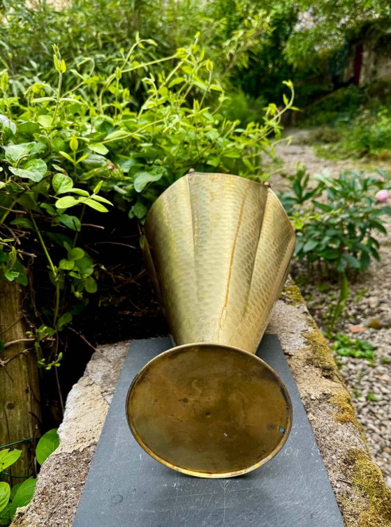 Brass umbrella stand, 1960s – Art Deco (photo 3 of 8)