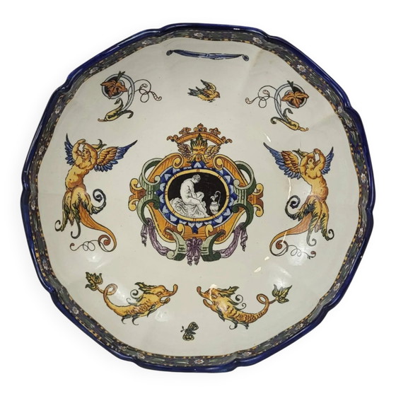 Melon dish in Gien earthenware, 19th century – Bowls, Porcelain, Renaissance (photo 2 of 12)