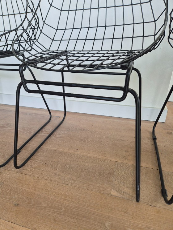 Image 1 of 6x Pastoe SM05 wire chairs door Cees Braakman zwart