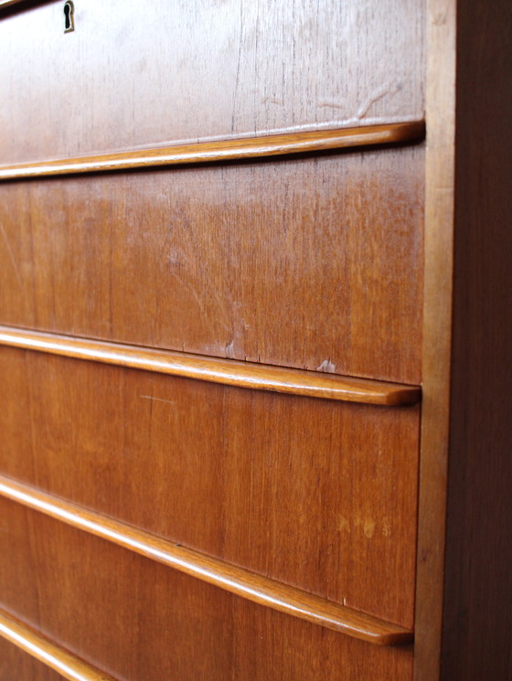 Image 1 of Vintage Deense ladekast in teak, smal!