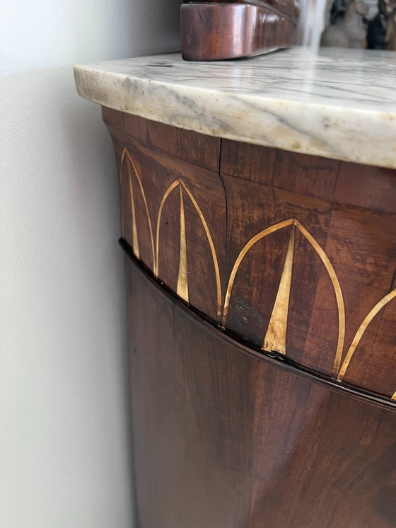 Image 1 of Cassettone - Noce - Comò con specchiera