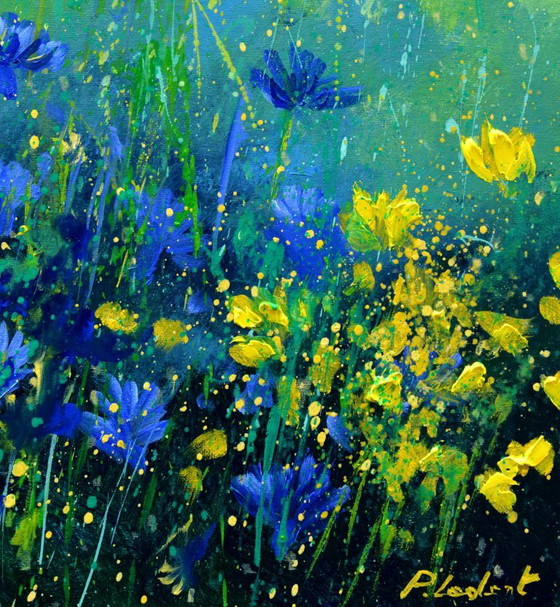 Blue Cornflowers – Paintings & Drawings, Canvas (photo 4 of 5)