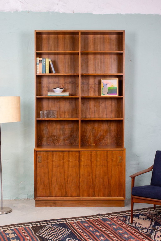 Vintage Bücherregal Highboard Kommode Teak Nuss Mid Century 60er