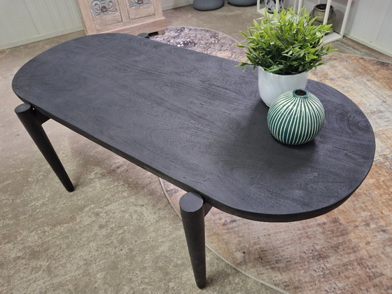 Image 1 of Table basse robuste 120x60cm en bois de manguier et métal, neuve