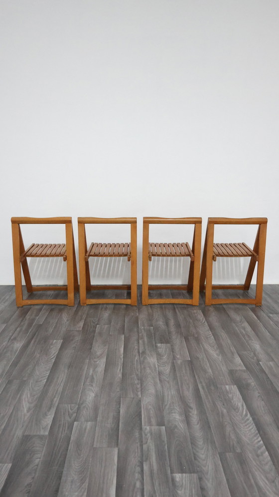 Image 1 of Aldo Jacober For Alberto Bazzani 4 Chairs Mod. Trieste 1960s Vintage Design