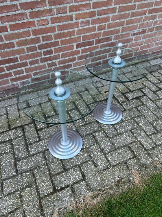 Image 1 of 2x Leolux Zygo bijzettafels