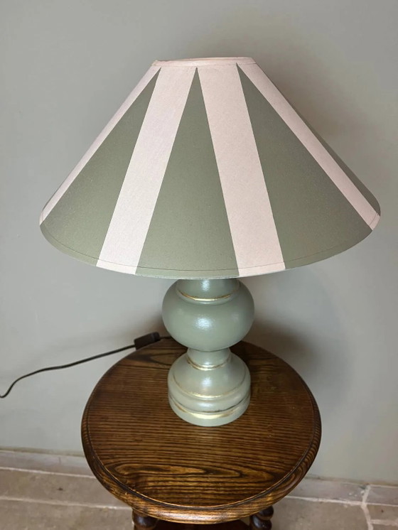 Celadongrüne Lampe – Tischlampen, Wood (photo 2 of 13)