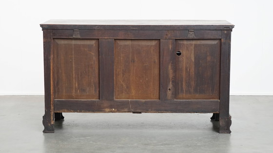 Image 1 of Buffet/coffre à mules anglais ancien du XVIIIe siècle