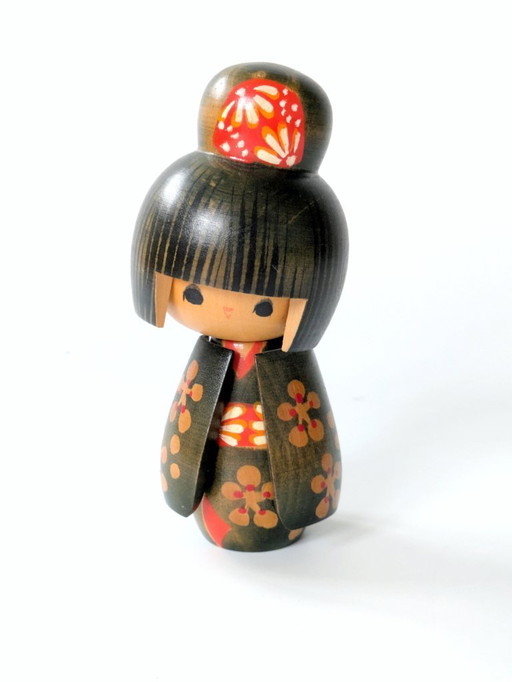 Vintage Tomio Ishida Kokeshi Doll | Handcrafted Japanese Folk Art