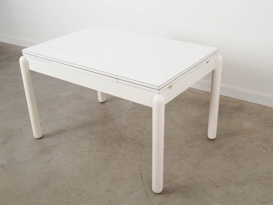 Image 1 of White extendable table, Italian design, 1980s, made in Italy