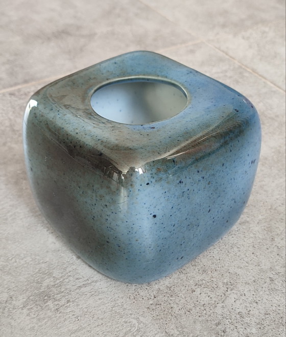 Image 1 of Virebent Vintage 1960s-70s Porcelain Cube Candlestick