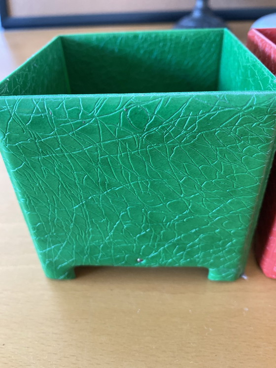 Space Age Skai Cube Storage Boxes Rare 2 Pieces – Decorative Objects, Plastic (photo 6 of 8)